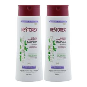 Restorex Sağlıklı Uzama Etkili Sarmaşık Özlü Saç Dökülmesine Karşı 2x500 ml Şampuan
