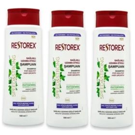 Restorex Sağlıklı Uzama Saç Dökülmesine Karşı Etkili 3x500 ml Şampuan