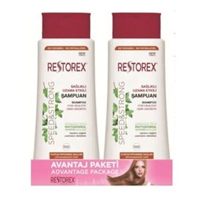 Restorex Sarmaşık Özlü Uzama Etkili 2x500 ml Kuru ve Yıpranmış Saçlar İçin Şampuan