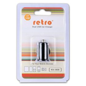 Retro Kingboss 5V Çift USB Siyah Araç Uyumlu Adaptör