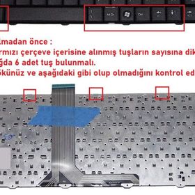 Retro MSI GE60 0ND-412XTR V1 Uyumlu Klavye
