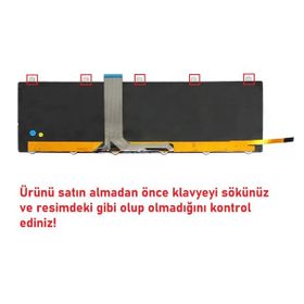 Retro MSI GE70 0NC V2 Işıklı Uyumlu Klavye