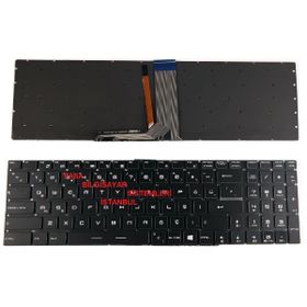 Retro MSI PE72 7RD-696XTR Siyah Uyumlu Klavye