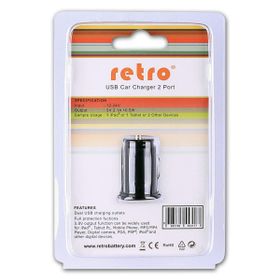 Retro RCA-U02B Siyah Araç İçi Şarj Adaptörü