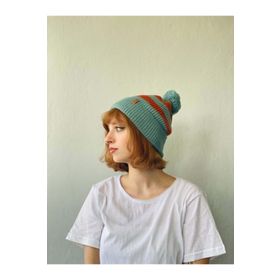Retrobird Ponponlu Unisex Çizgili Bere