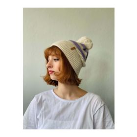 Retrobird Ponponlu Unisex Çizgili Bere