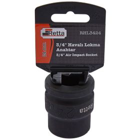 Retta RHL3424 3/4 Havalı Kısa-6 Köşe Siyah 10 Adet Lokma Anahtar