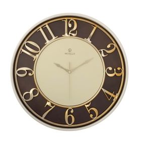 Revello 1453-2 50 cm Kahverengi Dekoratif Duvar Saati