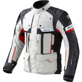 Revit Defender Pro Gore-Tex Gri-Kırmızı Motosiklet Montu