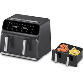 Rexon Dual-Cooker 4+4 lt Çift Hazneli Siyah Airfryer