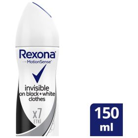 Rexona Black & White Invisible Pudrasız Leke Yapmayan Kadın Sprey Deodorant 150 ml