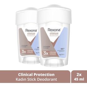 Rexona Clinical Clean Stick Clinical Protection Shower 2x45 ml Kadın Stick Deodorant