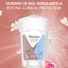 Rexona Clinical Clean Stick Protection Shower Clean 45 ml Kadın Stick Deodorant