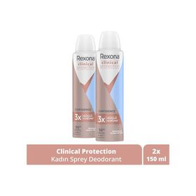 Rexona Clinical Maximum Protection Clean Scent 2x150 ml Kadın Sprey Deodorant