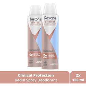 Rexona Clinical Maximum Protection Clean Scent 2x150 ml Kadın Sprey Deodorant