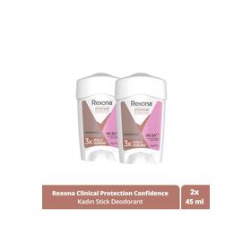 Rexona Confidence 3X Güçlü Koruma Clinical Protection 2x45 ml Kadın Stick Deodorant