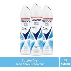 Rexona Cotton Dry 150 ml 3'lü Kadın Sprey Deodorant