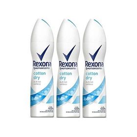 Rexona Cotton Dry 150 ml 3'lü Kadın Sprey Deodorant