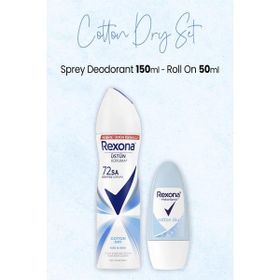 Rexona Cotton Dry 150 ml Sprey Deodorant + Cotton Dry 50 ml Kadın Roll-On