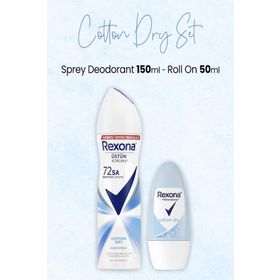 Rexona Cotton Dry 150 ml Sprey Deodorant + Cotton Dry 50 ml Kadın Roll-On