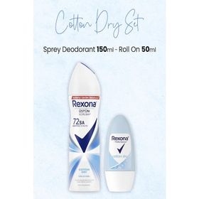 Rexona Cotton Dry 150 ml Sprey Deodorant + Cotton Dry 50 ml Kadın Roll-On