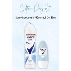 Rexona Cotton Dry 150 ml Sprey Deodorant + Cotton Dry 50 ml Kadın Roll-On