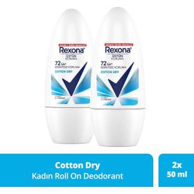 Rexona Cotton Dry 2x50 ml Üstün Koruma Kadın Deodorant Roll On
