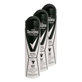 Rexona Erkek Invisible Black White 3x150 ml Deodorant