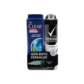 Rexona Invisıble 150 ml Kadın Deo Sprey ve Chia 180 ml Clear Şampuan