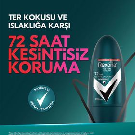 Rexona Invisible 50 ml Üstün Koruma 72 Saat Kesintisiz Koruma Erkek Deodorant Roll On