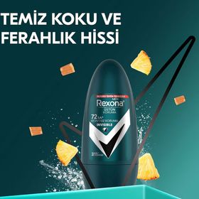 Rexona Invisible 50 ml Üstün Koruma 72 Saat Kesintisiz Koruma Erkek Deodorant Roll On