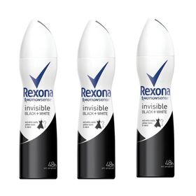 Rexona İnvisible Black White 3x150 ml Sprey Kadın Deodorant