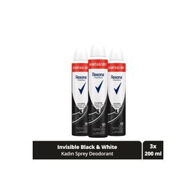 Rexona Invisible Black White 3x200 ml Kadın Deodorant