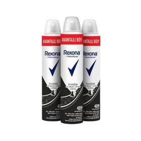 Rexona Invisible Black White 3x200 ml Kadın Deodorant