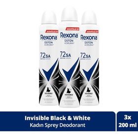 Rexona Invisible Black White 3x200 ml Kadın Deodorant