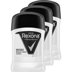 Rexona Invisible Black White 3x50 ml Erkek Stick Deodorant