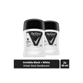 Rexona İnvisible Black White Ice Fresh 2x50 ml Erkek Stick Deodorant
