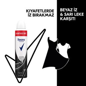 Rexona Invisible Black+White Antiperspirant 200 ml Kadın Sprey Deodorant