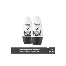 Rexona Invisible Black+White Kadın 50x2 ml Roll On Deodrant