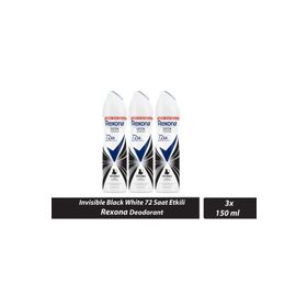 Rexona Invisible On Black & White Clothes 3x150 ml Kadın Sprey Deodorant