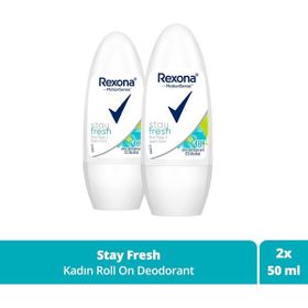 Rexona Kadın Stay Fresh Mavi Gelincik Ve Elma 50 ml X2 Adet Roll On Deodorant