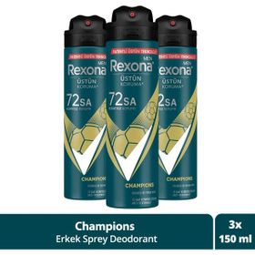 Rexona Men Champions 3x150 ml Sprey Deodorant