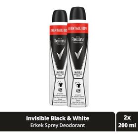 Rexona Men Invisible Black White 2x200 ml Sprey Deodorant