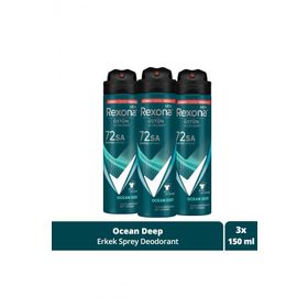 Rexona Men Invisible Ocean Deep 150 ml ve Rexona Men Natural Fresh Mint 2x150 ml Erkek Sprey Deodorant