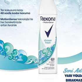 Rexona MotionSense Shower Fresh Antiperspirant Kadın Sprey Deodorant 150 ml