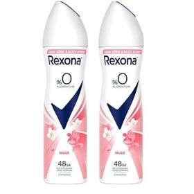 Rexona Musk %0 Alüminyum 2x150 ml Kadın Sprey Deodorant