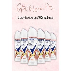 Rexona Şeftali Limon Otu 6x150 ml Sprey Deodorant