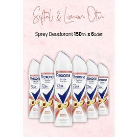Rexona Şeftali Limon Otu 6x150 ml Sprey Deodorant