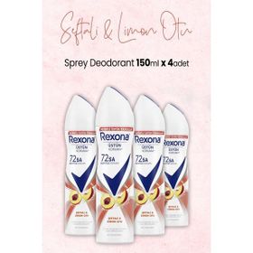 Rexona Şeftali ve Limon Otu 4x150 ml Sprey Deodorant