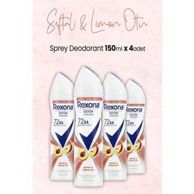 Rexona Şeftali ve Limon Otu 4x150 ml Sprey Deodorant